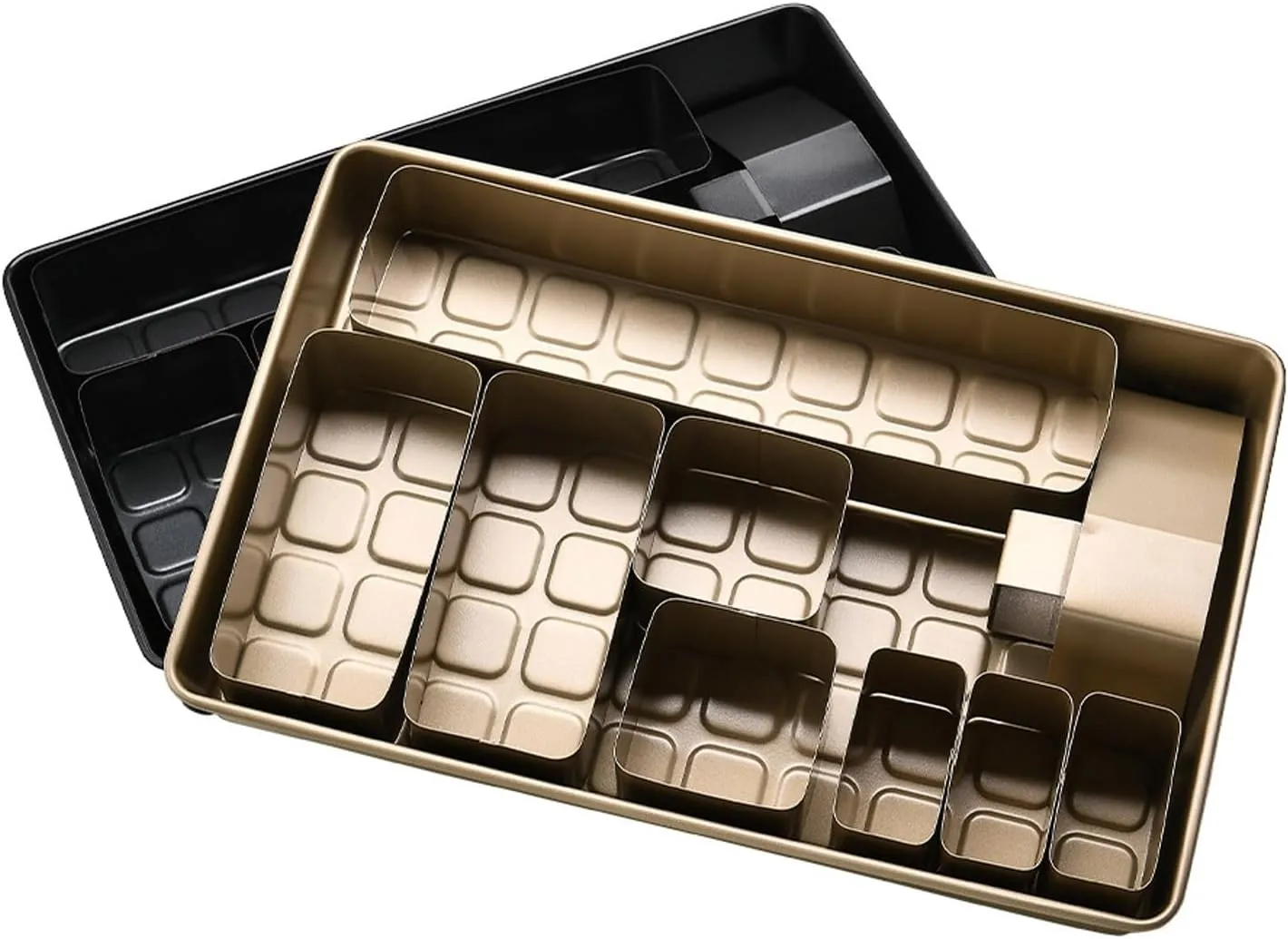 10 Piece Stackable Bakeware Set Baking Sheets Assorted Baking Pans Baking Rack Oven Letters And Numbers Movable (Black, One Size)