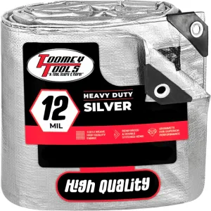 10 x 20 Heavy Duty Canopy Tarp - Silver