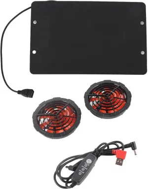 10W Solar Fan Outdoor Solar Powered Fan IPX7 Waterproof Shed Chicken Coop Greenhouse Import Export Exhaust Fan