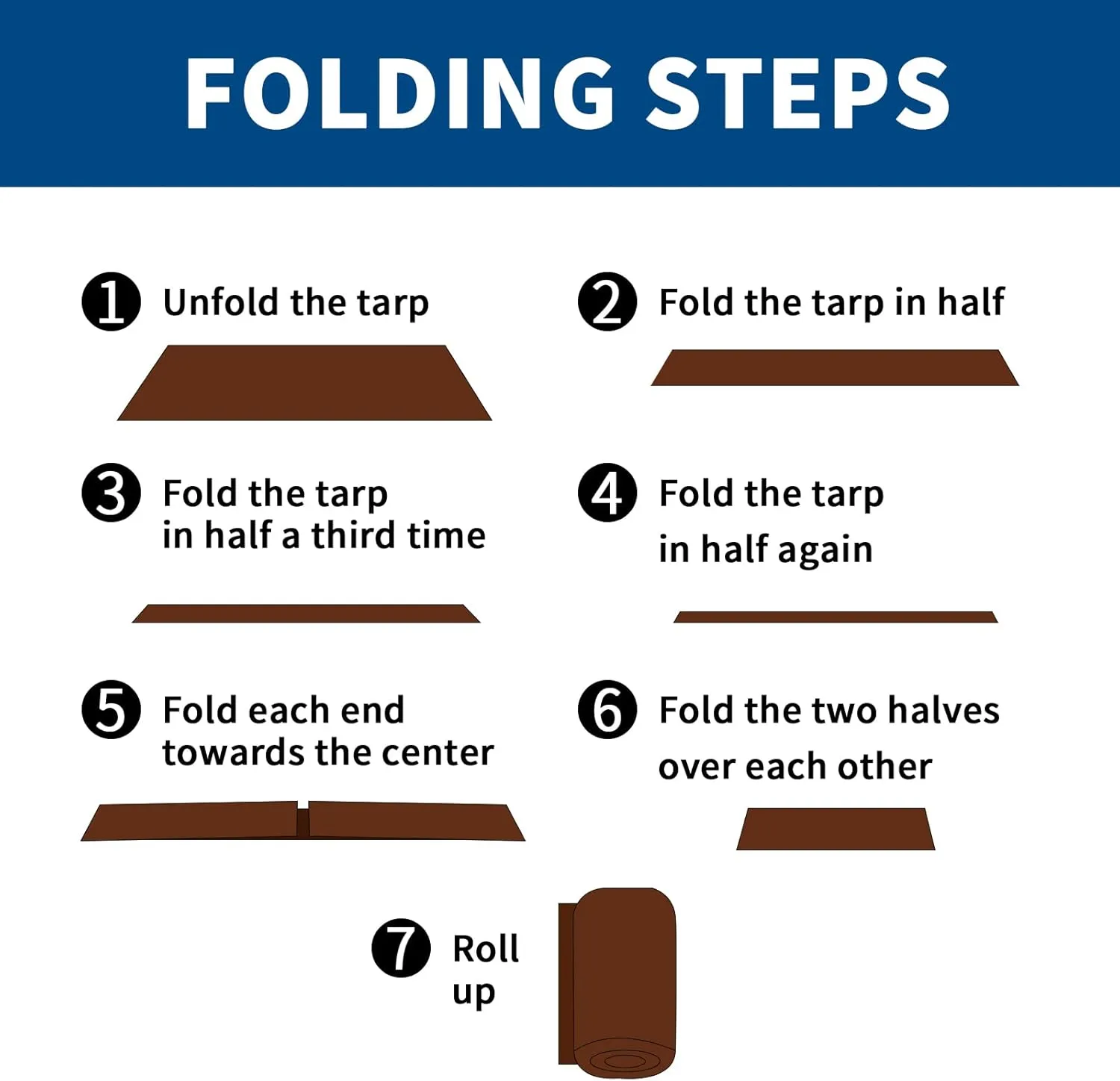 [10'X15'] RSW Heavy Duty Waterproof 12 Mil Safety Reversible Tarp Cover, UV Resistant, Rip and Tear Proof Tarpaulin with Reinforced Edges - for Roof, Camping, Patio, Pool Cover, Boat (Brown/Silver)
