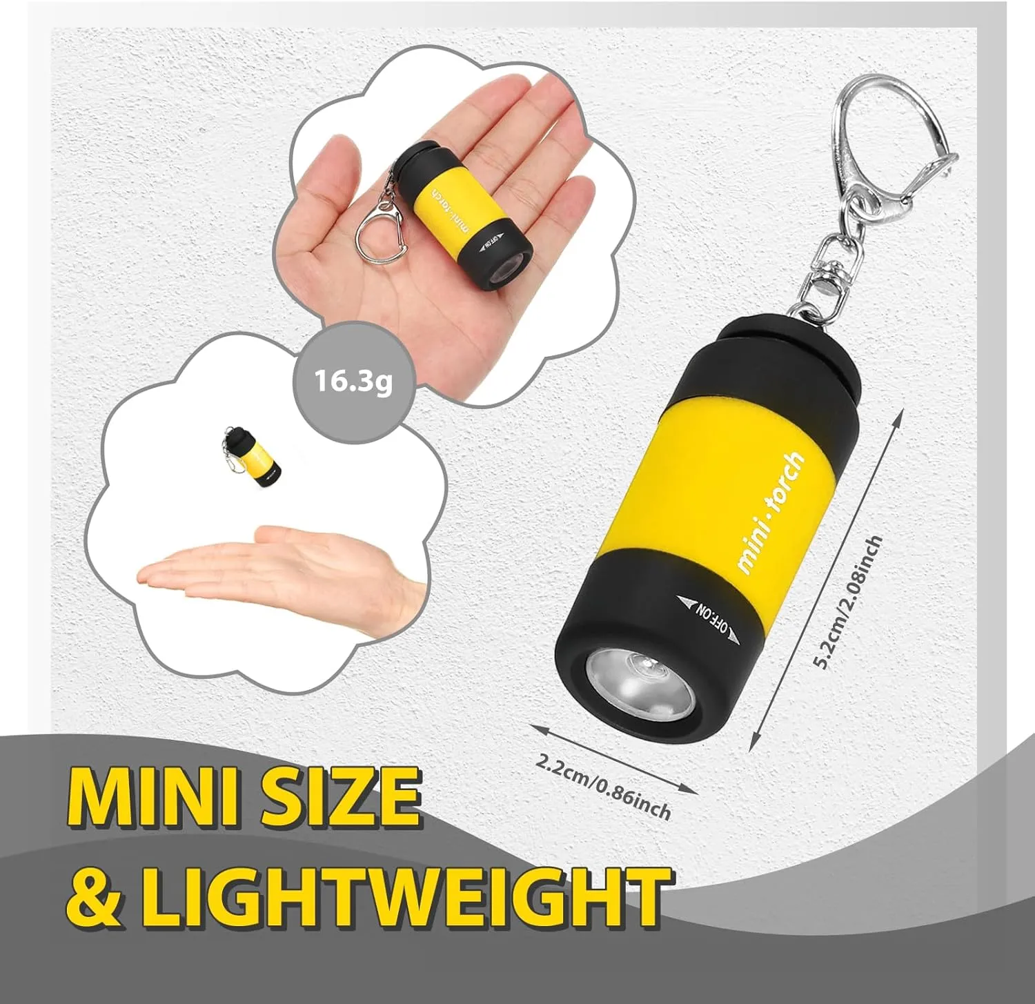 12-Pack Small Keychain Flashlights, LED Pocket Keychain Light with White Light, Waterproof USB Rechargeable Mini Flashlights in Bulk for Kids and Adults Emergency, Camping, Night Reading