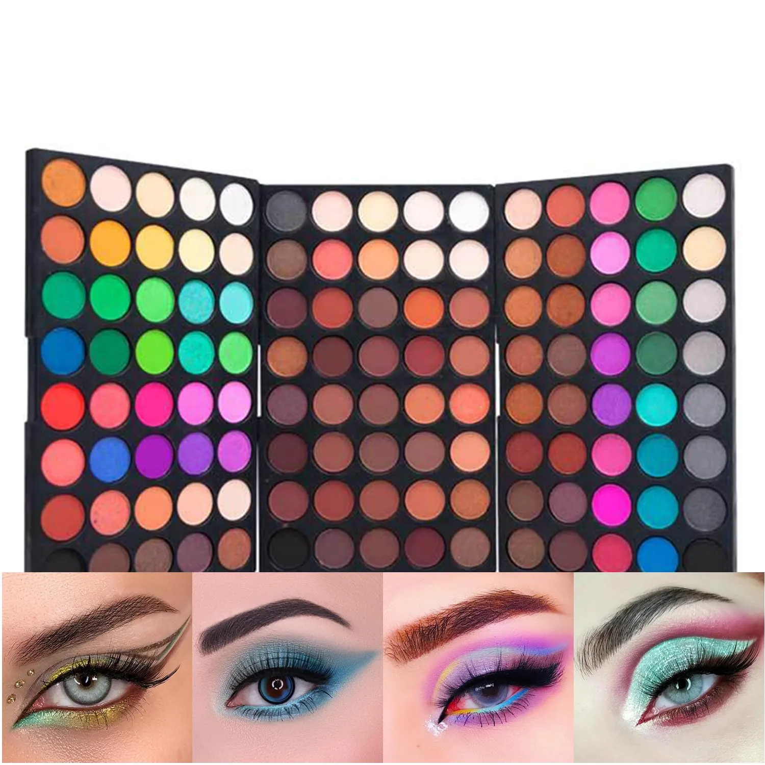 120 Colors Eyeshadow Palette,Long Lasting Waterproof Eye Shadow Palette,Matte Glitter Makeup Pallet,Colorful Cosmetic Pallet, Makeup Gift Set for Girl and Women (120-color)