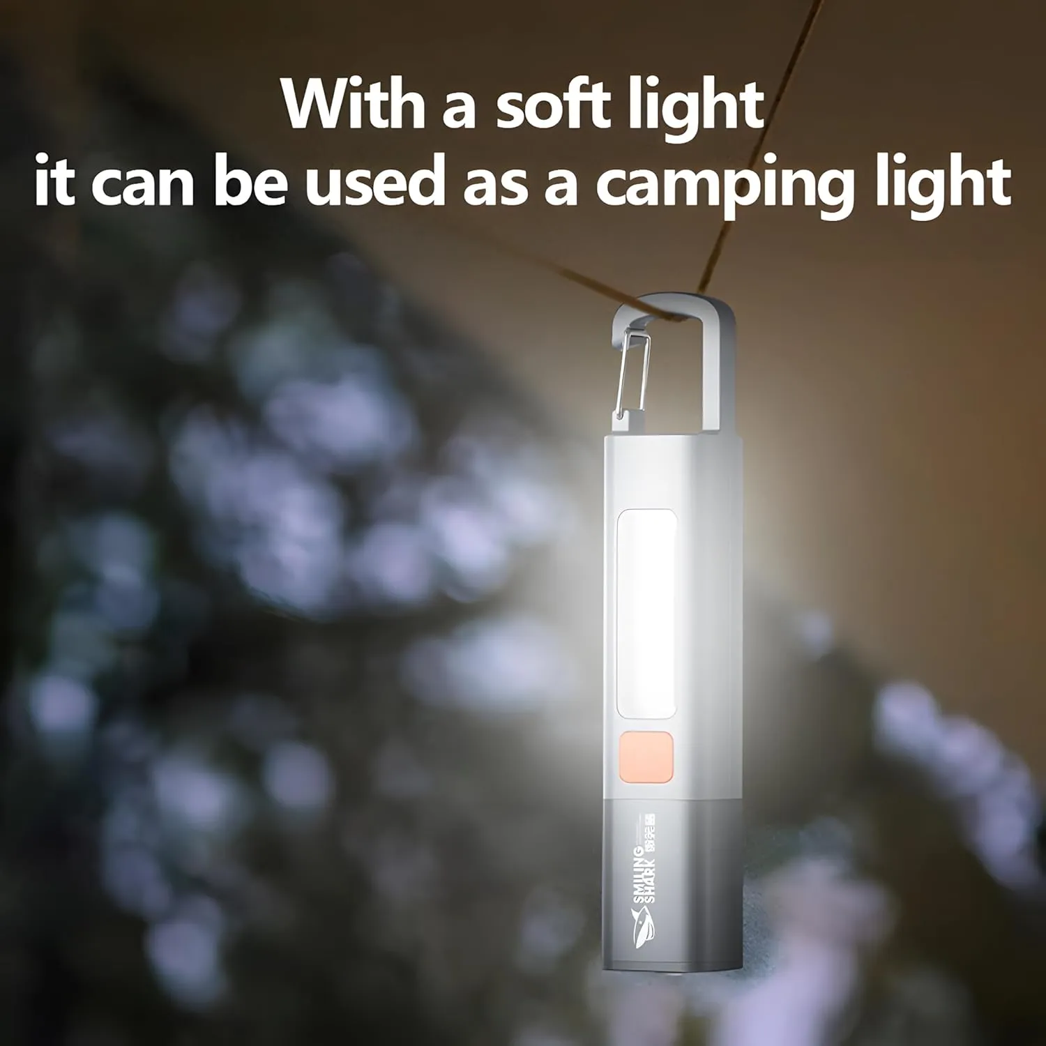 1200mAh Portable Torch LED Work Light, COB Side G1 Flash Light, 3 Modes Zoomable Focus White Waterproof Powerful Super Bright EDC, Outdoor Emergency, Mini-Rechargeable, Camping Flashlight (2, Gray)