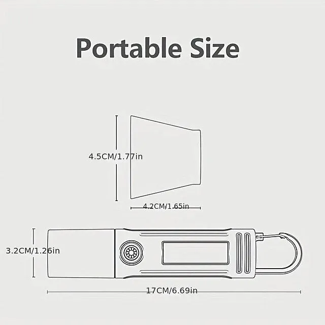 1pc Powerful Zoomable Flashlight, Multifunctional Portable Flashlight with Hook, Telescopic Rechargeable COB Torch Light for Hiking Hunting Camping Outdoor Sports (Battery Included)