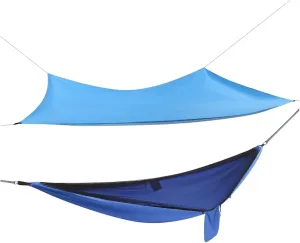 2-in-1 Design Camping Hammock Hammocks with Mosquito Net Capacity 440.9lbs 290 * 140CM Tent and 310CM Rain Fly Tarp Travel Hammock for Terrace, Outdoor