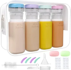 20 Kit Travel Bottles Set Ultrasonic Craft Leak Proof - TSA Approve Silicone Travel Size Containers for Toiletry Vacation Essentials & Accessories for Shampoo Conditioner Lotion (20 Pcs/V1)