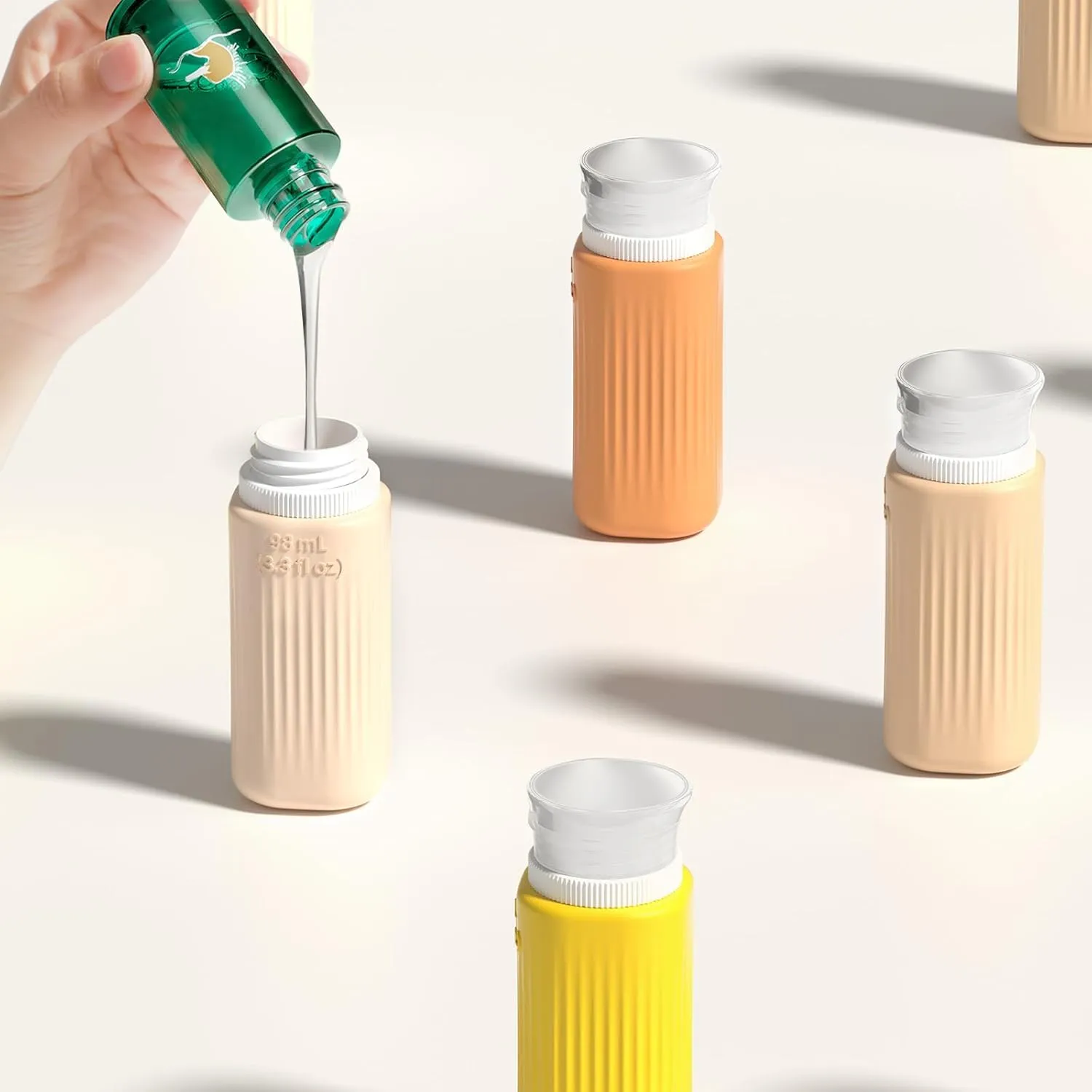 20 Kit Travel Bottles Set Ultrasonic Craft Leak Proof - TSA Approve Silicone Travel Size Containers for Toiletry Vacation Essentials & Accessories for Shampoo Conditioner Lotion (20 Pcs/V1)