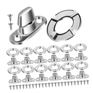 20 Sets Tools Twisted Screw for Metals Latch Lock Fastener Tarp Grommet Fasteners Button