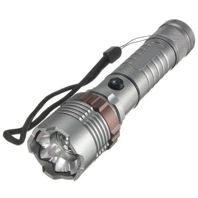 20000LM LED T6 Zoomable Flashlight Torch Camping Waterproof Flashlight 1x18650 Battery EU Battery Charger Bicycle Light 40OT16