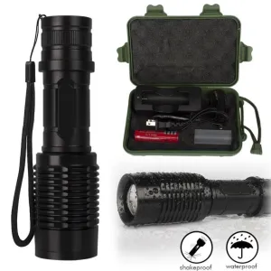 2018 Flashlight 18650 G700 X800 Zoomable XML T6 LED Tactical Flashlight 18650 Battery Charger Case Super Bright JA4