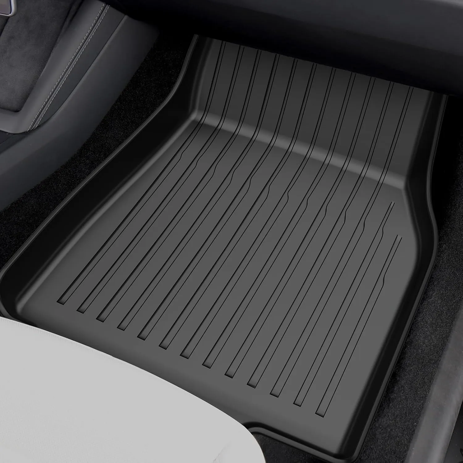 2025-2026 New Version Tesla Model Y Juniper Floor Mats Custom Fit All Weather TPE Cargo Liner Cargo Trunk Accessories (2025 Model Y Juniper Full Floor Mat Kit Set of 6)
