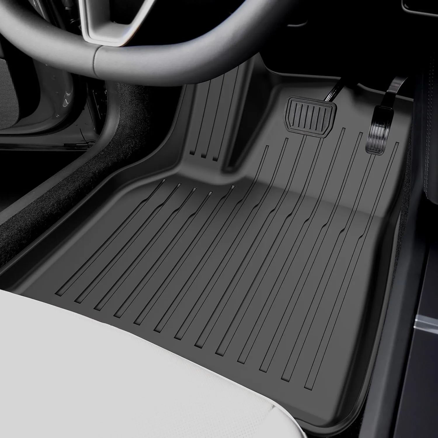 2025-2026 New Version Tesla Model Y Juniper Floor Mats Custom Fit All Weather TPE Cargo Liner Cargo Trunk Accessories (2025 Model Y Juniper Full Floor Mat Kit Set of 6)