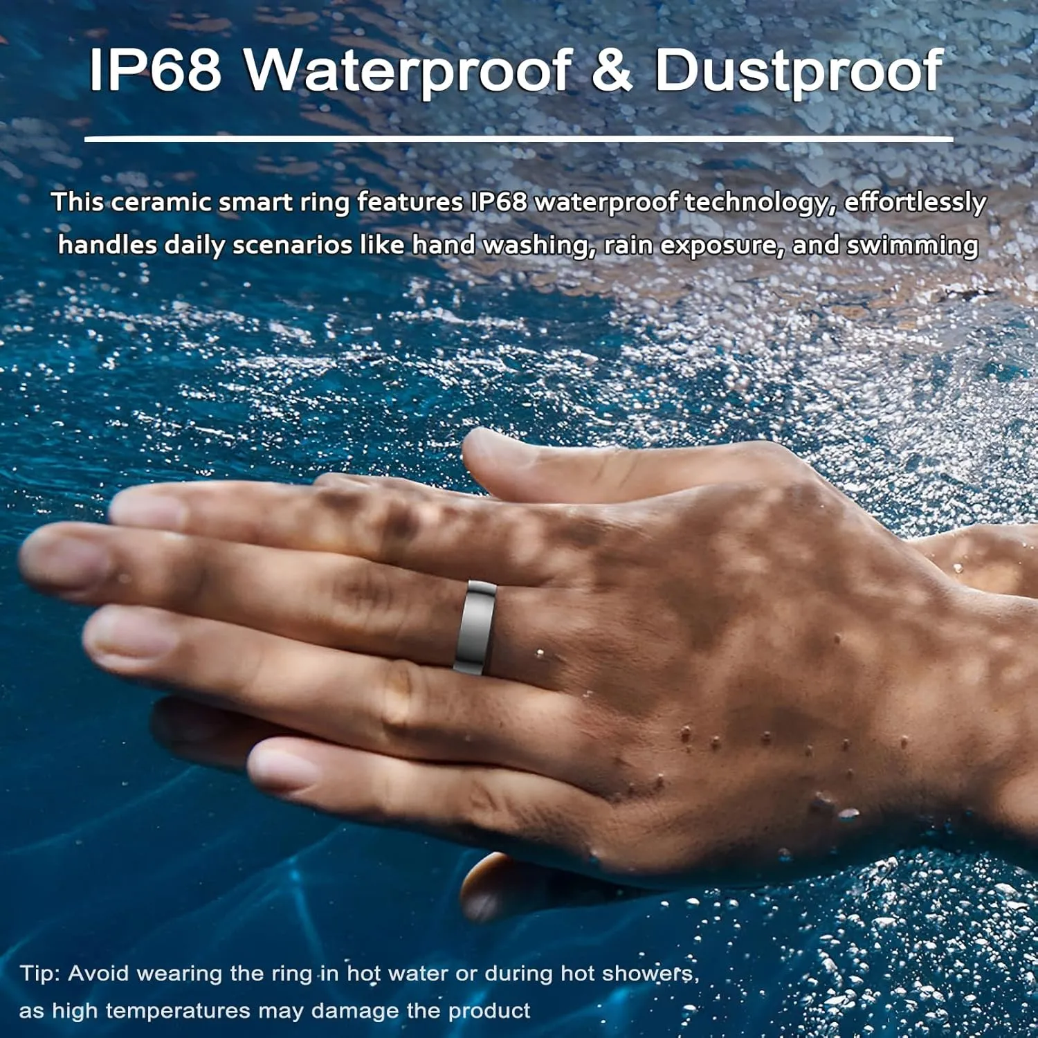 2025 Upgraded Smart Ring Health Tracker for Women Men, IP68 Waterproof Fitness Ring with Sleep Tracker/Step Tracker/Heart Rate/Blood Oxygen/Distance/Calories, No Subscription, Charging Case