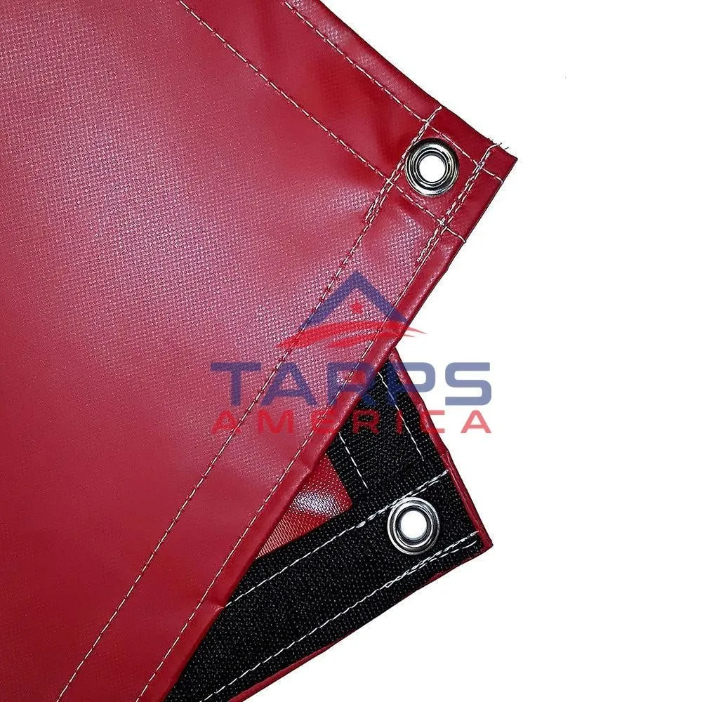 22 oz Extra Heavy Duty Red Coated Vinyl Tarp by AtlasShield Pro