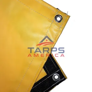 22 oz Extra Heavy Duty Yellow Coated Vinyl Tarp by AtlasShield Pro