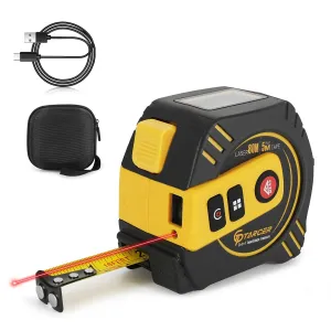 262Ft/80M Laser Tape Measure 2-in-1, 16Ft/5M Tape Measure with Auto-Lock, Laser Measuring Tape with with M/in/Ft/Ft in, LCD Display Pythagorean, Area, Volume for Construction DIY Woodworker