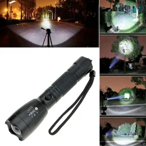 3000lm Flashlight XM-L T6 LED Zoom Military Rechargable Super Bright Torch 18650 Bicycle Bike Light