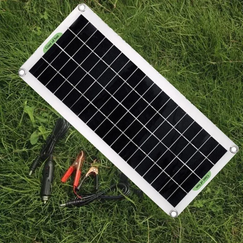 30W Usb Solar Panel Kit Battery Charger Controller Caravan Boat Outdoor Camping
