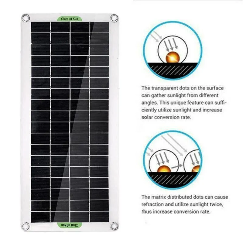 30W Usb Solar Panel Kit Battery Charger Controller Caravan Boat Outdoor Camping