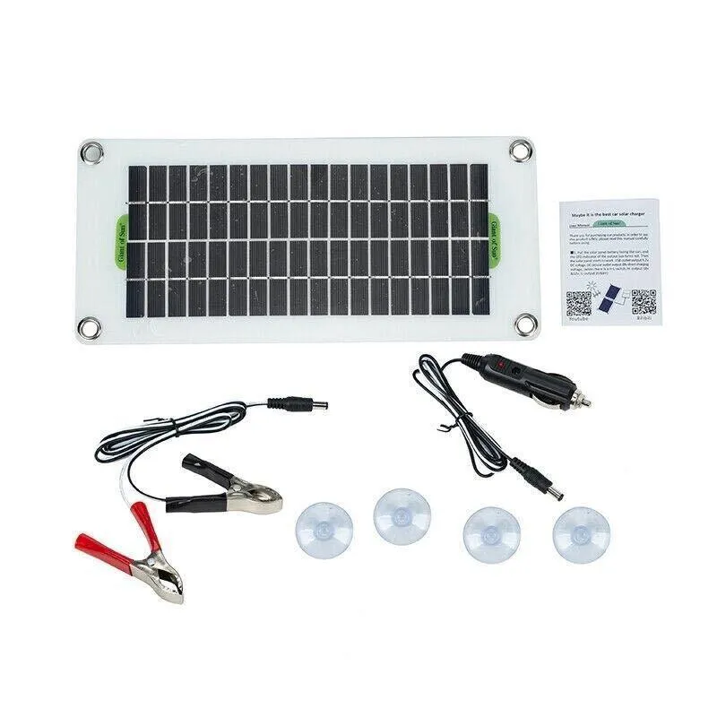 30W Usb Solar Panel Kit Battery Charger Controller Caravan Boat Outdoor Camping