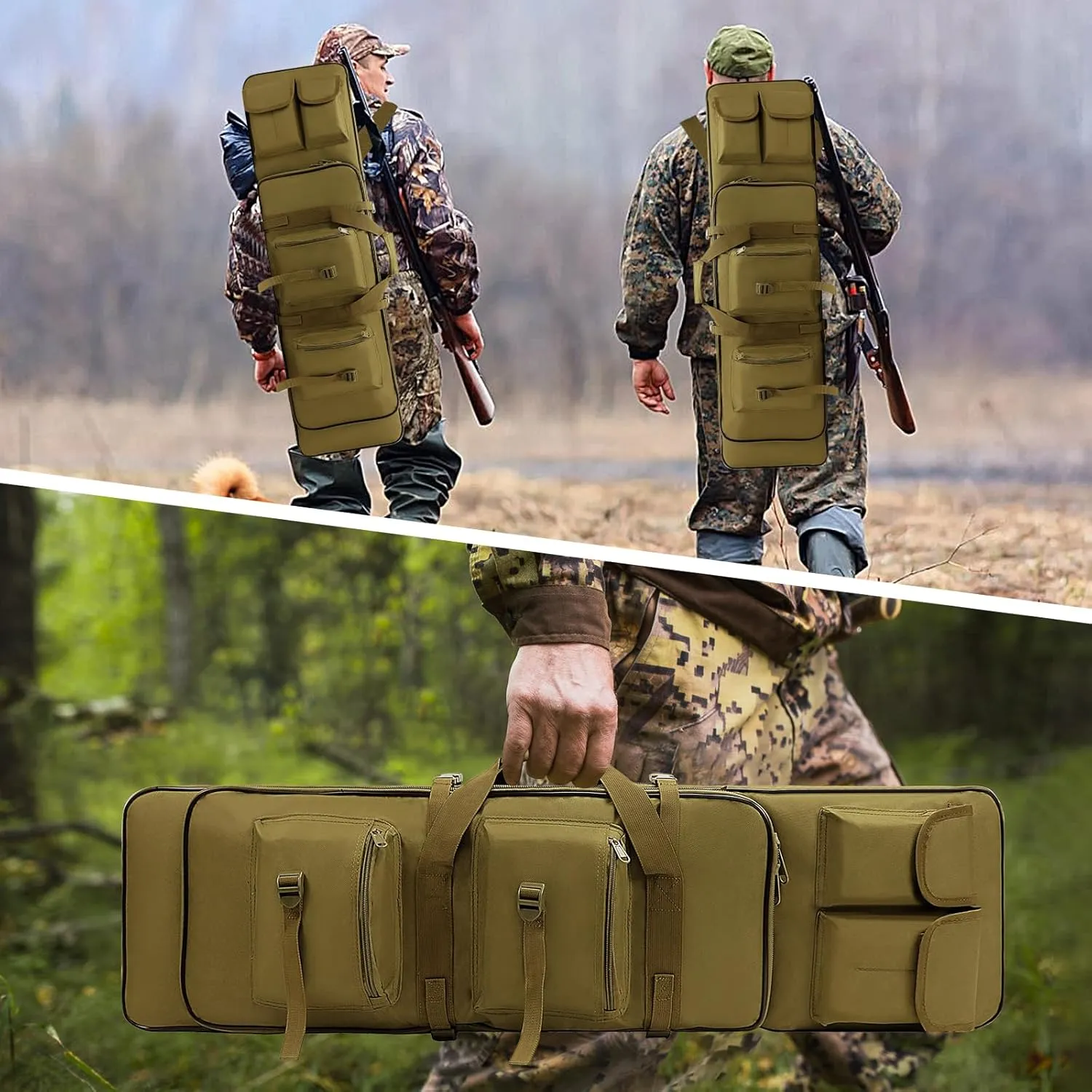 33” / 39”/ 47” Rifle Case Soft Bag Gun Case for Rifles and Shotguns, Tactical Shooting Bag for Long Gun Pistol Transportation, Rifle Carrying Case for Shooting Range Activity, Hunting