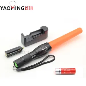 3800 LM CREE XM-L T6 Zoom 10W Tactical Flashlight Torch Lamp Military LED Flash Light Outdoor Lighting 18650 battery Charger