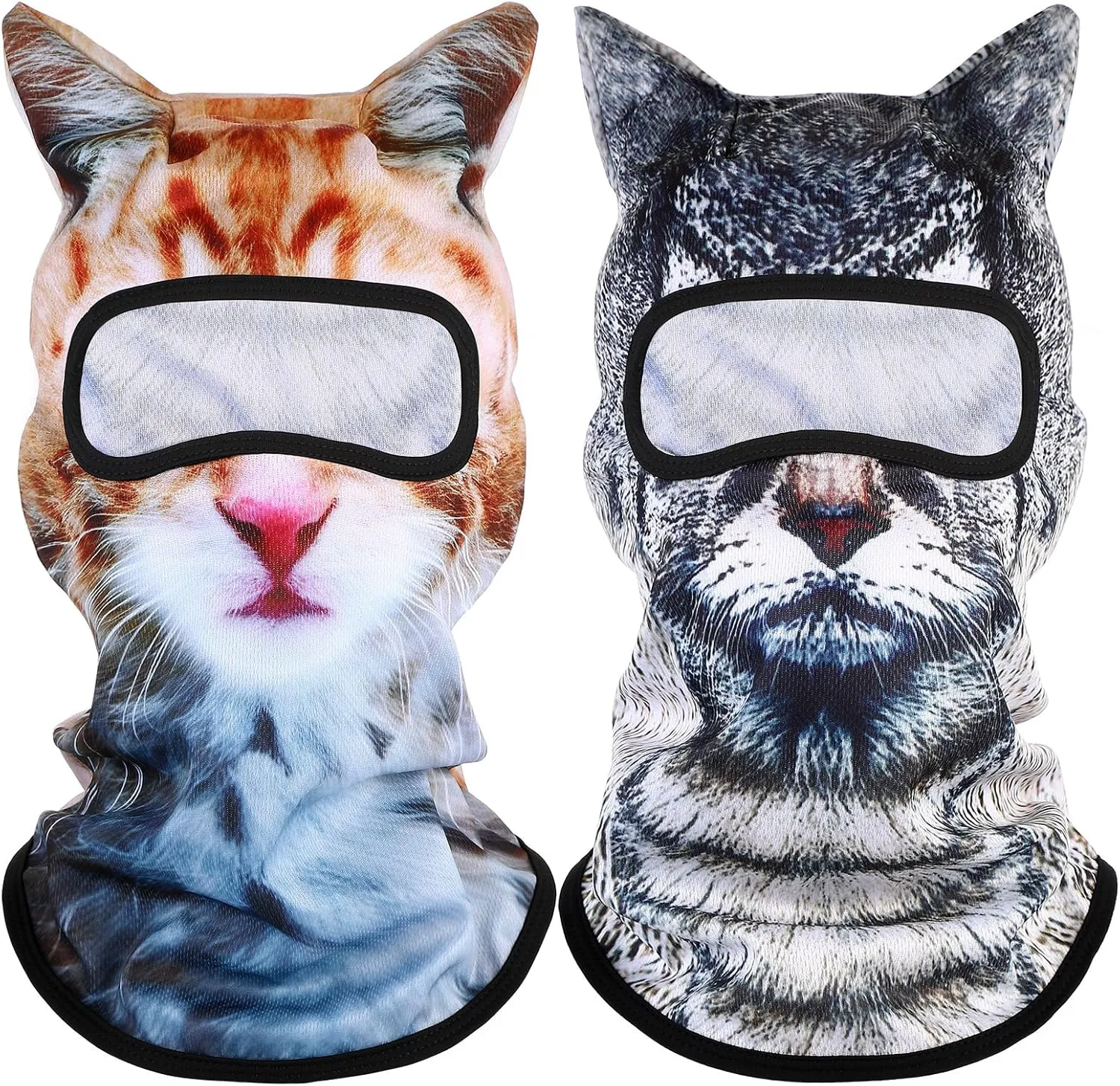 3D Cat Ski Balaclava Sheisty Mask Dog Cycling Mask Breathable Ice Silk Face Cover for Sunscreen Protection Outdoor
