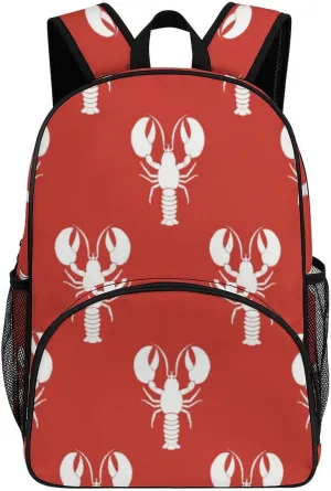 3D Lobster Print Backpack for Worker Teacher Business Hiking Travel Bag Shoulders Bag
