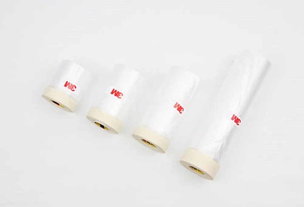 3M Pre-Taped Masking Paper - Assorted Multi Size, Painters Plastic Sheeting Paint Tape for General Purpose, 65 Feet