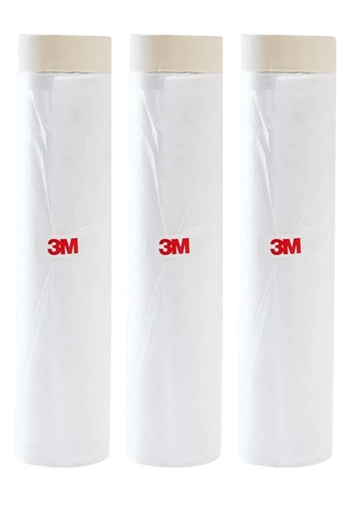 3M Pre-Taped Masking Paper - Assorted Multi Size, Painters Plastic Sheeting Paint Tape for General Purpose, 65 Feet