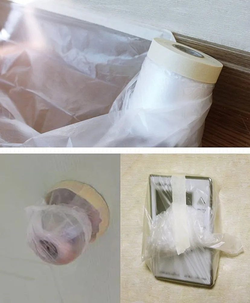 3M Pre-Taped Masking Paper - Assorted Multi Size, Painters Plastic Sheeting Paint Tape for General Purpose, 65 Feet