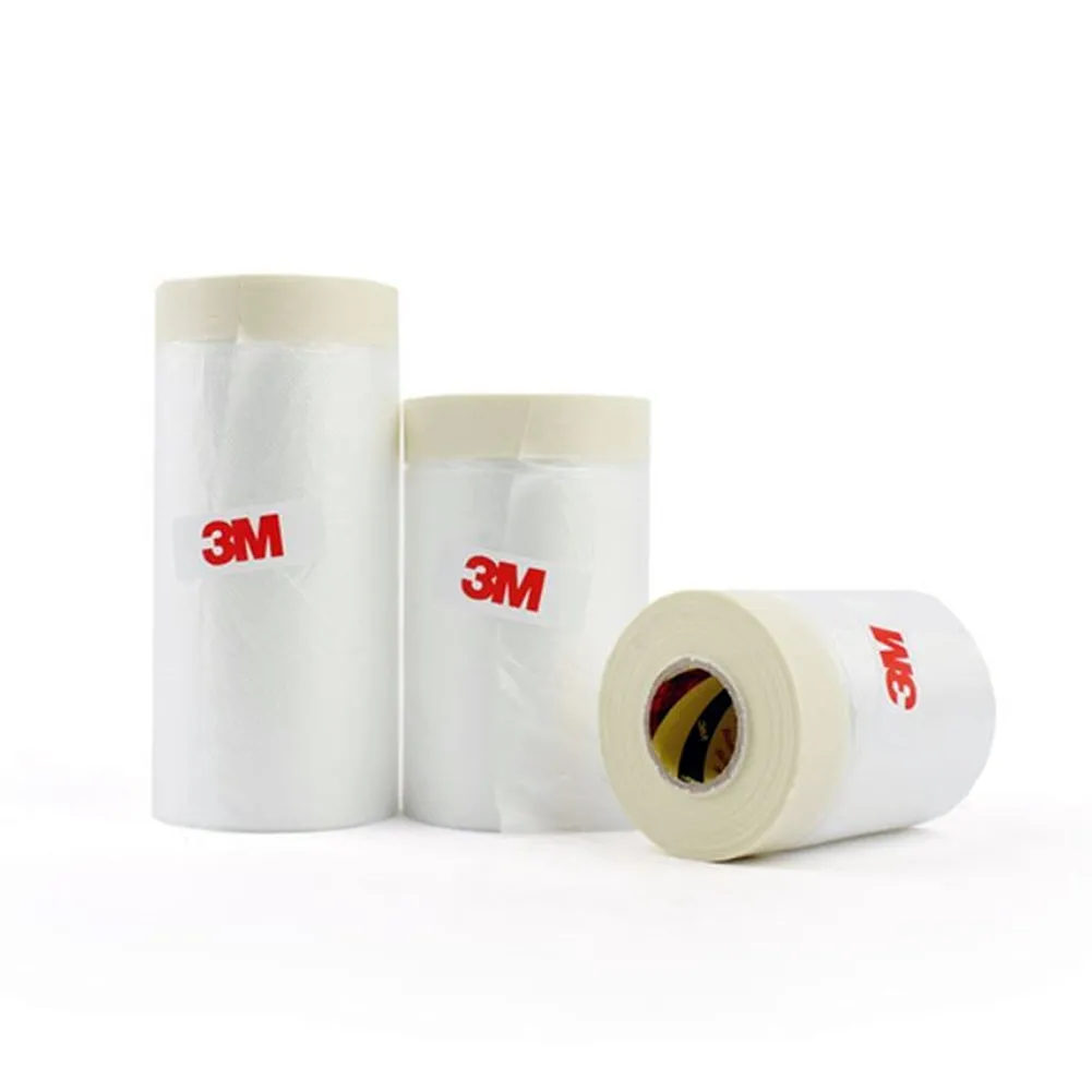 3M Pre-Taped Masking Paper - Assorted Multi Size, Painters Plastic Sheeting Paint Tape for General Purpose, 65 Feet