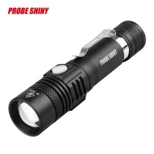 3Modes 5000LM T6 LED Zoomable Flashlight Torch USB Rechargeable Mini Portable Tactical Flashlight 18650 Bicycle Light 40OT16