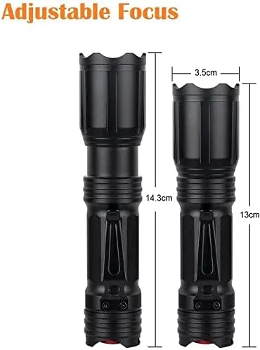 4 Color in 1 Rechargeable Flashlight,50000 Lumens Red White Blue Green Light LED Flashlights Zoomable Waterproof Multicolor Tactical Torch for Night Vision Fishing Camping Hiking