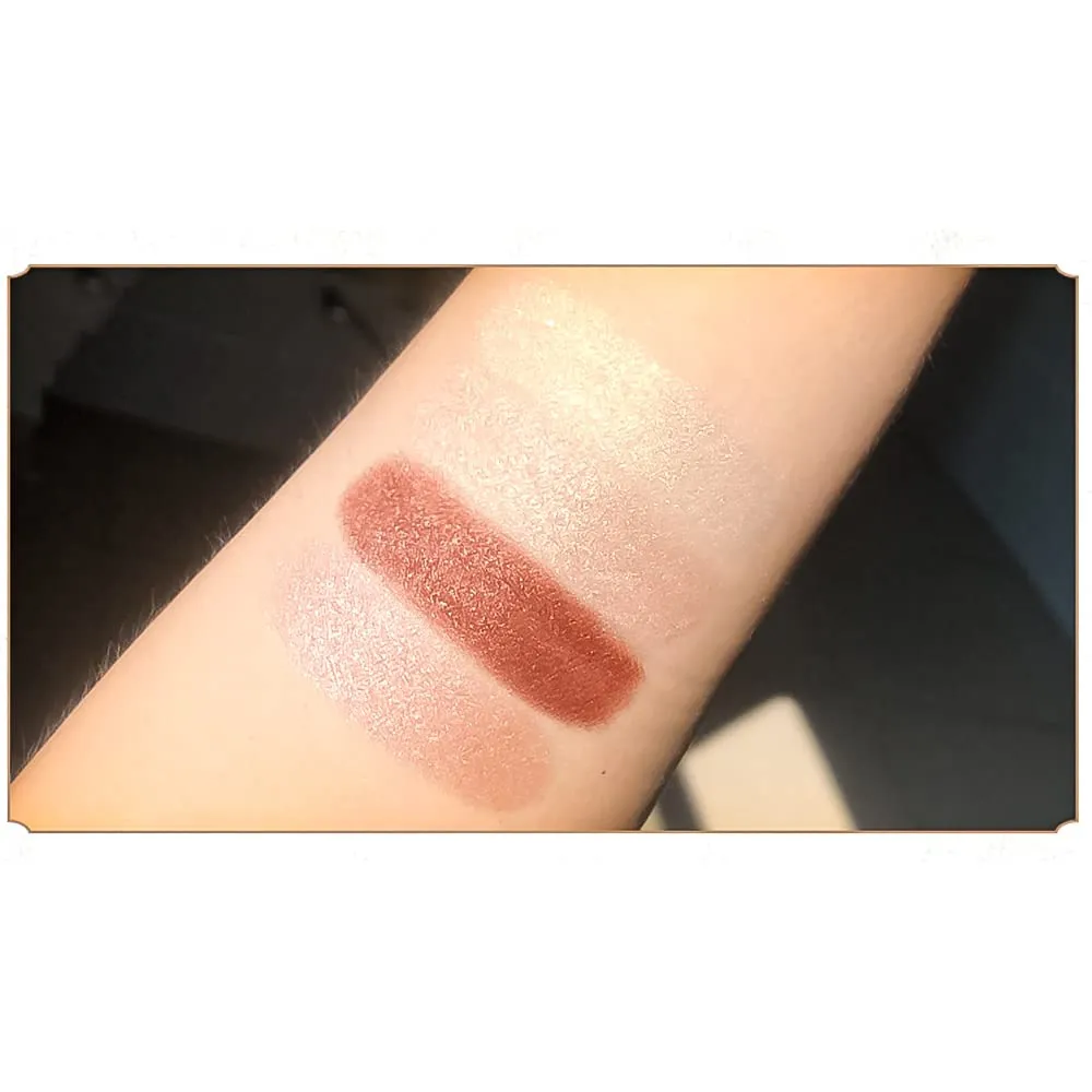 4 Colors Matte Eyeshadow Palette,Highly Pigmented Shimmer Glitter Metallic Eyeshadow Palette Water proof Blendable Long Lasting Natural Colors Make Up Eyeshadow Cosmetics Gift Kit-Great for Travel (#01)