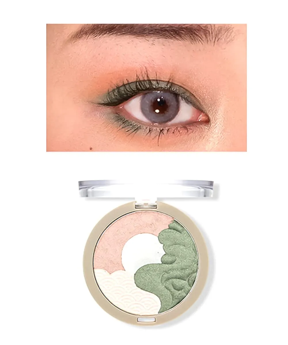 4 Colors Matte Eyeshadow Palette,Highly Pigmented Shimmer Glitter Metallic Eyeshadow Palette Water proof Blendable Long Lasting Natural Colors Make Up Eyeshadow Cosmetics Gift Kit-Great for Travel (#02)