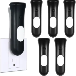 4 in 1 Emergency Power Failure Lights for Home, 6 Pcs Rechargeable LED Flashlight, Automatic Turn-On Power Outage Light Plug in Wall for Snow Storm Weatheready, Black