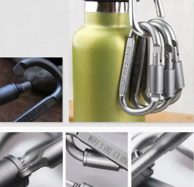 4-Piece Carabiner Travel Kit - Aluminum Alloy Camping and Mountaineering Hooks for Outdoor Survival