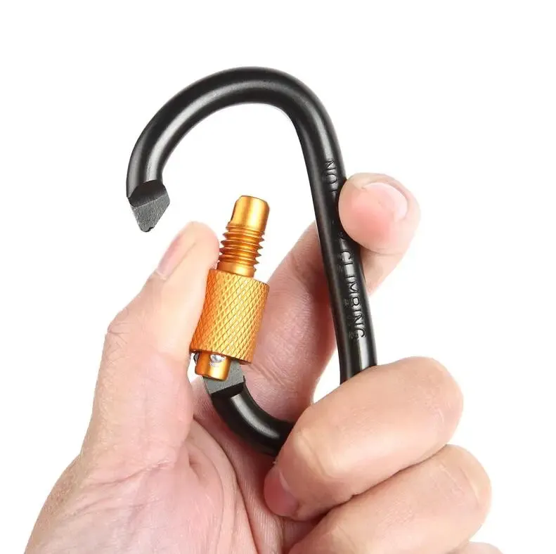 4-Piece Carabiner Travel Kit - Aluminum Alloy Camping and Mountaineering Hooks for Outdoor Survival