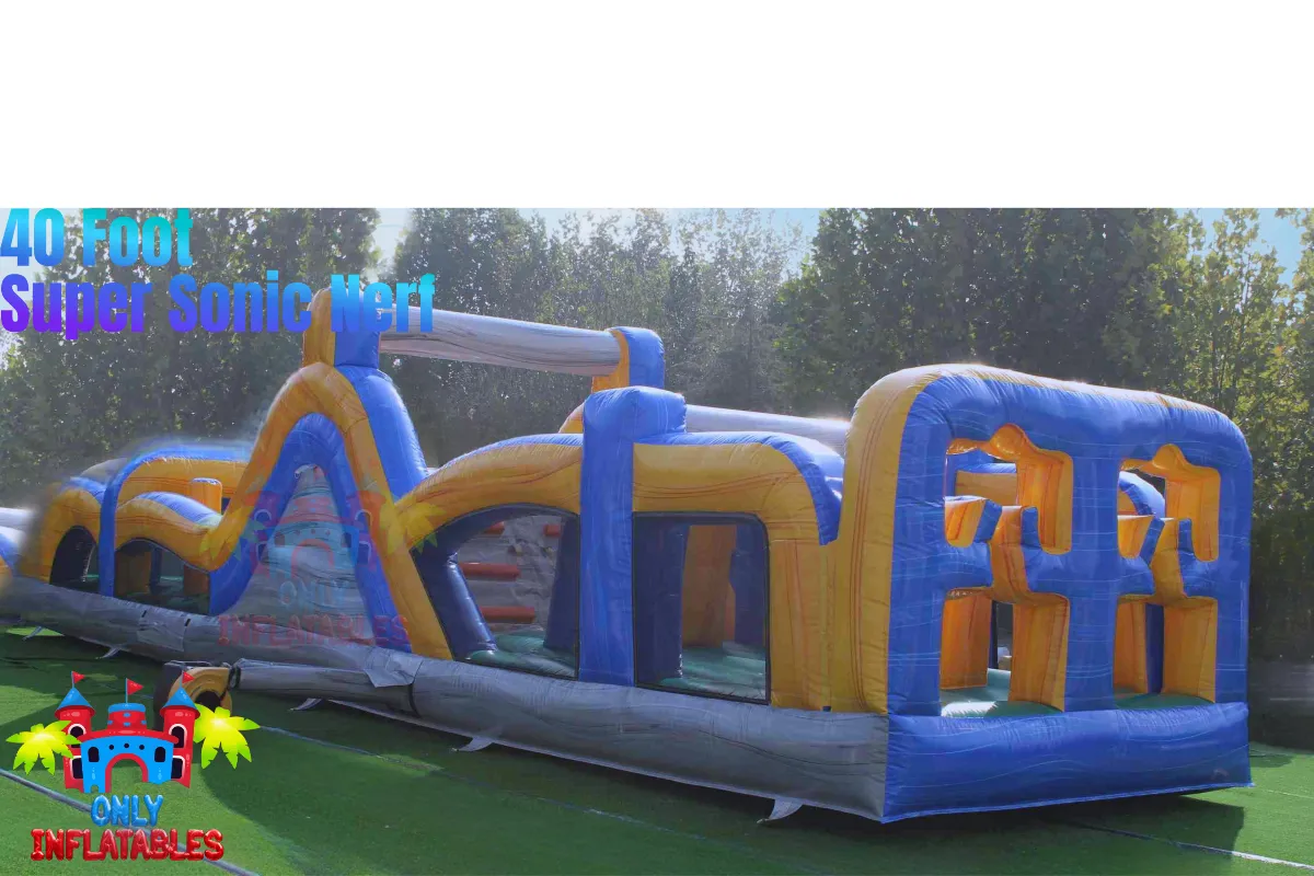 40' Super Sonic Nerf Inflatable Obstacle Course