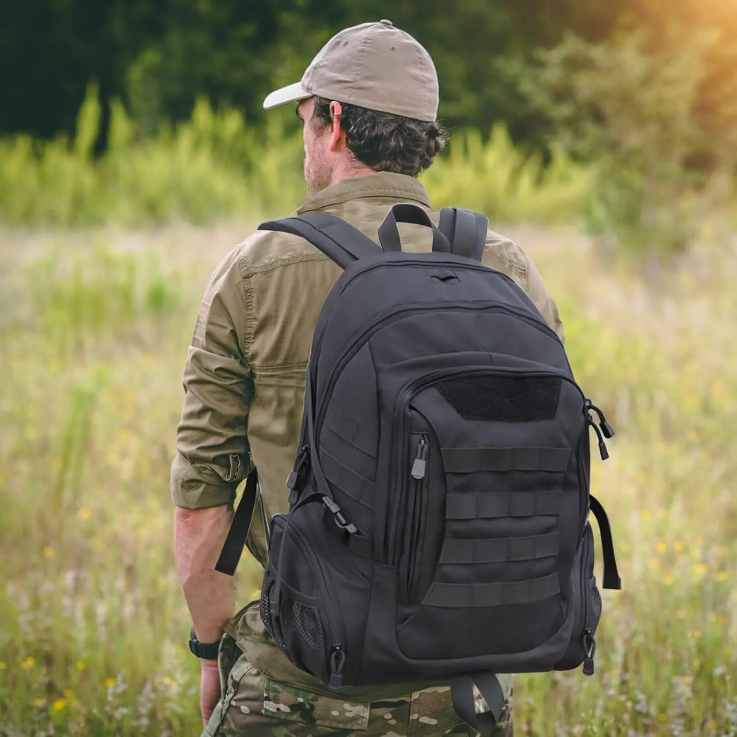 45L Tactical Military Backpack for Adults Fits 17 Inch Notebook
