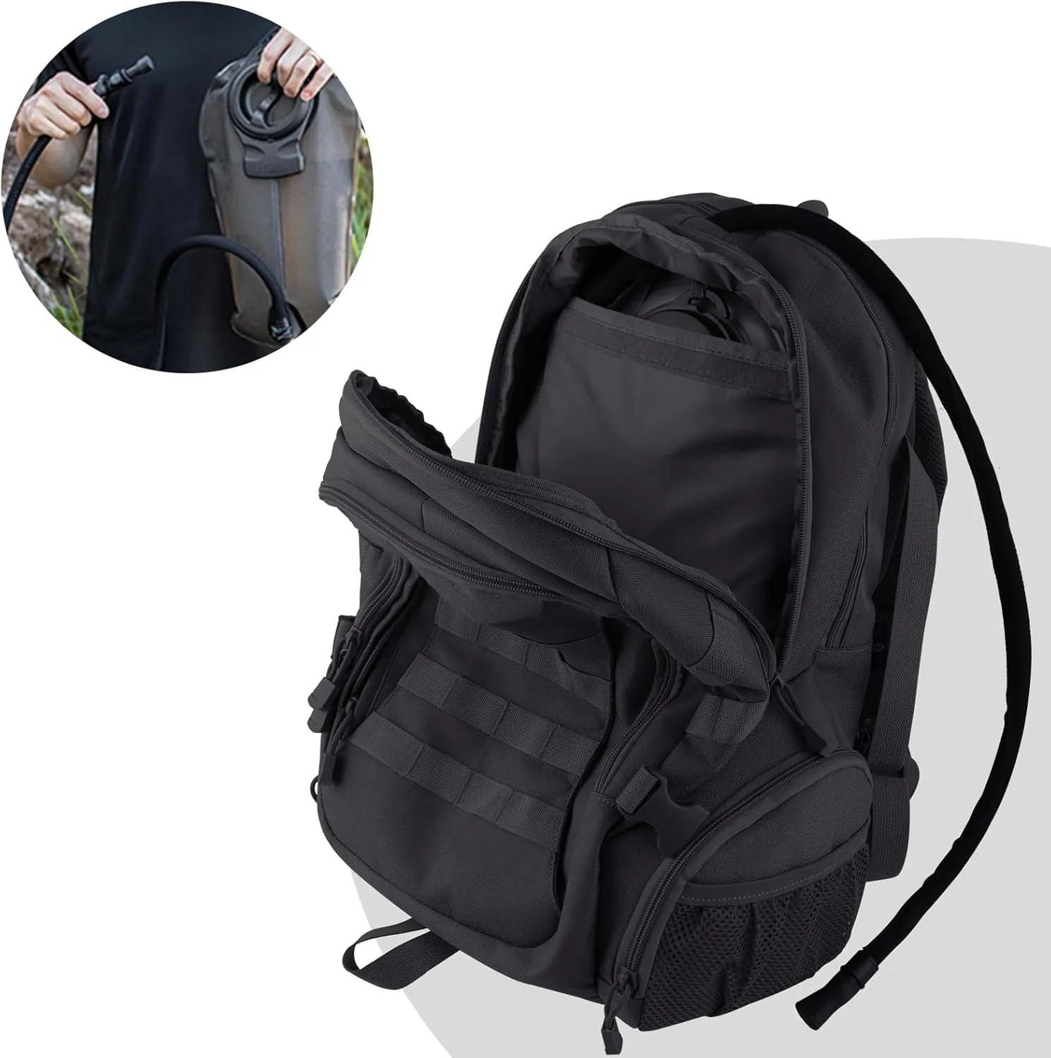 45L Tactical Military Backpack for Adults Fits 17 Inch Notebook