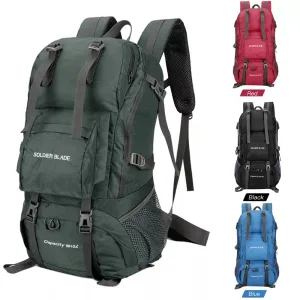 45L Waterproof Climbing Backpack Set - Military Rucksack for Outdoor Cycling, Camping, Hiking