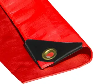 5 x 7 Red Color 12 Mil Heavy Duty Tarp w/UV Protection by X1 Tarps