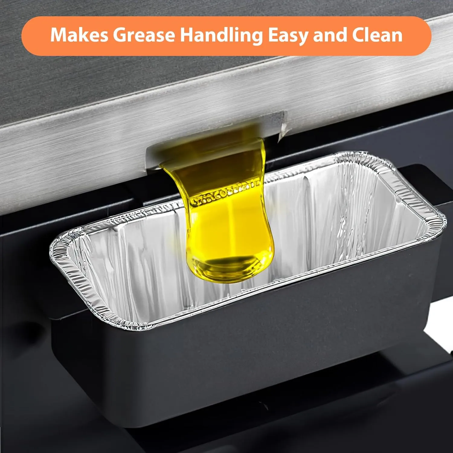 50-Pack Blackstone Griddle Accessories 5017 Grease Cup Liners, Aluminum Foil Drip Pan Grease Catcher Cup Liner for Blackstone 17, 22, 28, 36 Inch Griddle, Disposable Grill Grease Tray