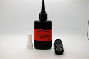 50gr Fly Tying Crystal Clear Light UV Resin, Glue   Zoomable UV Torch for Curing The Resin