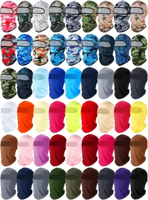 54 Pcs Balaclava Face Mask UV Sun Protection Ski Full Face Breathable Full Head Mask Motorcycle Cycling Bike Ski for Men Women