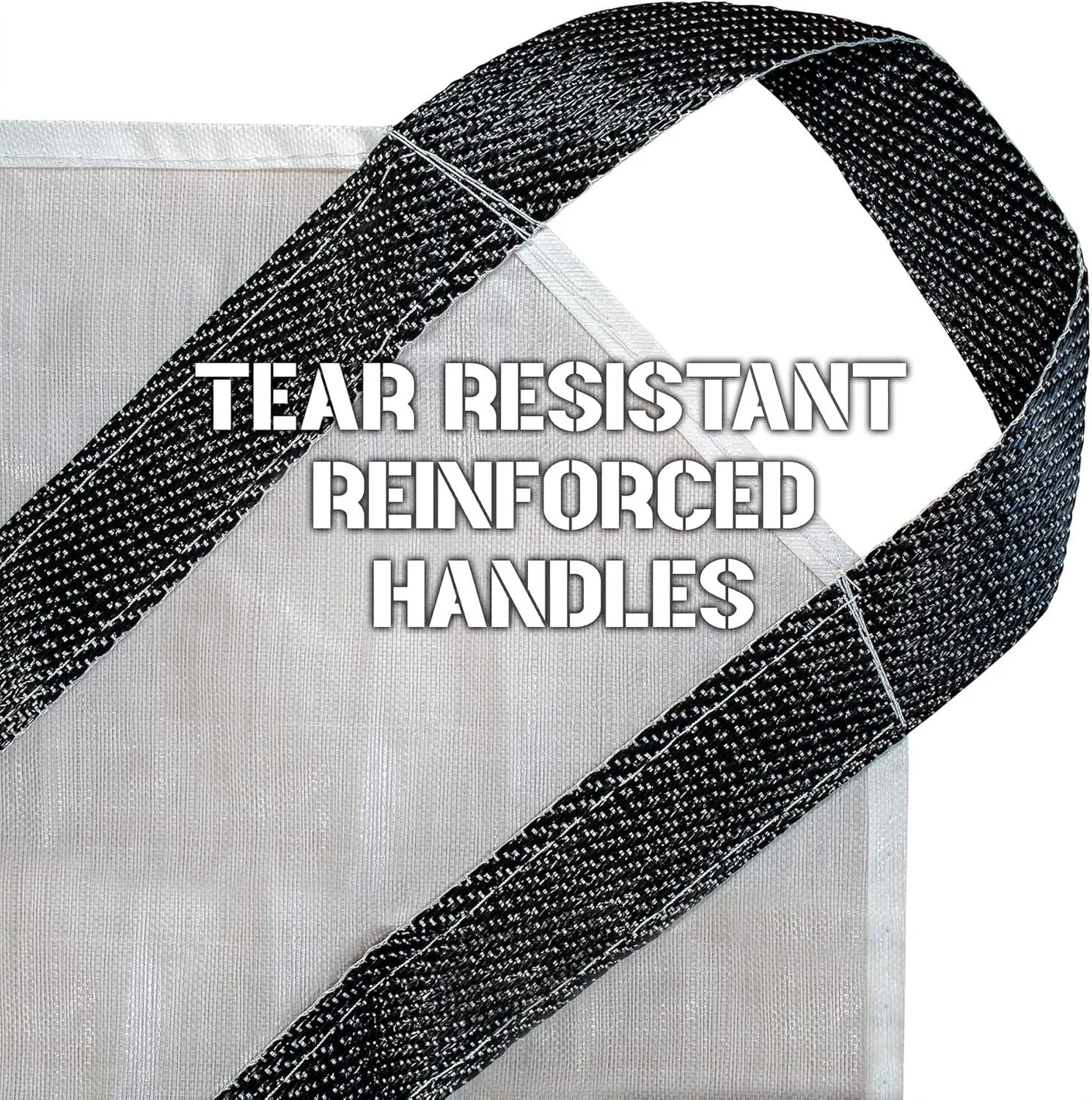 5'x5' Heavy Duty Multi-Use Tarp - Home, Garden, Construction, Camping & Trailering. Extra Strong Waterproof & UV Resistant with Handles