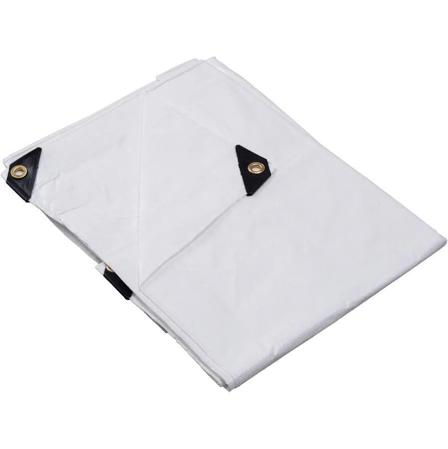 6' x 8' White Poly Tarpaulin