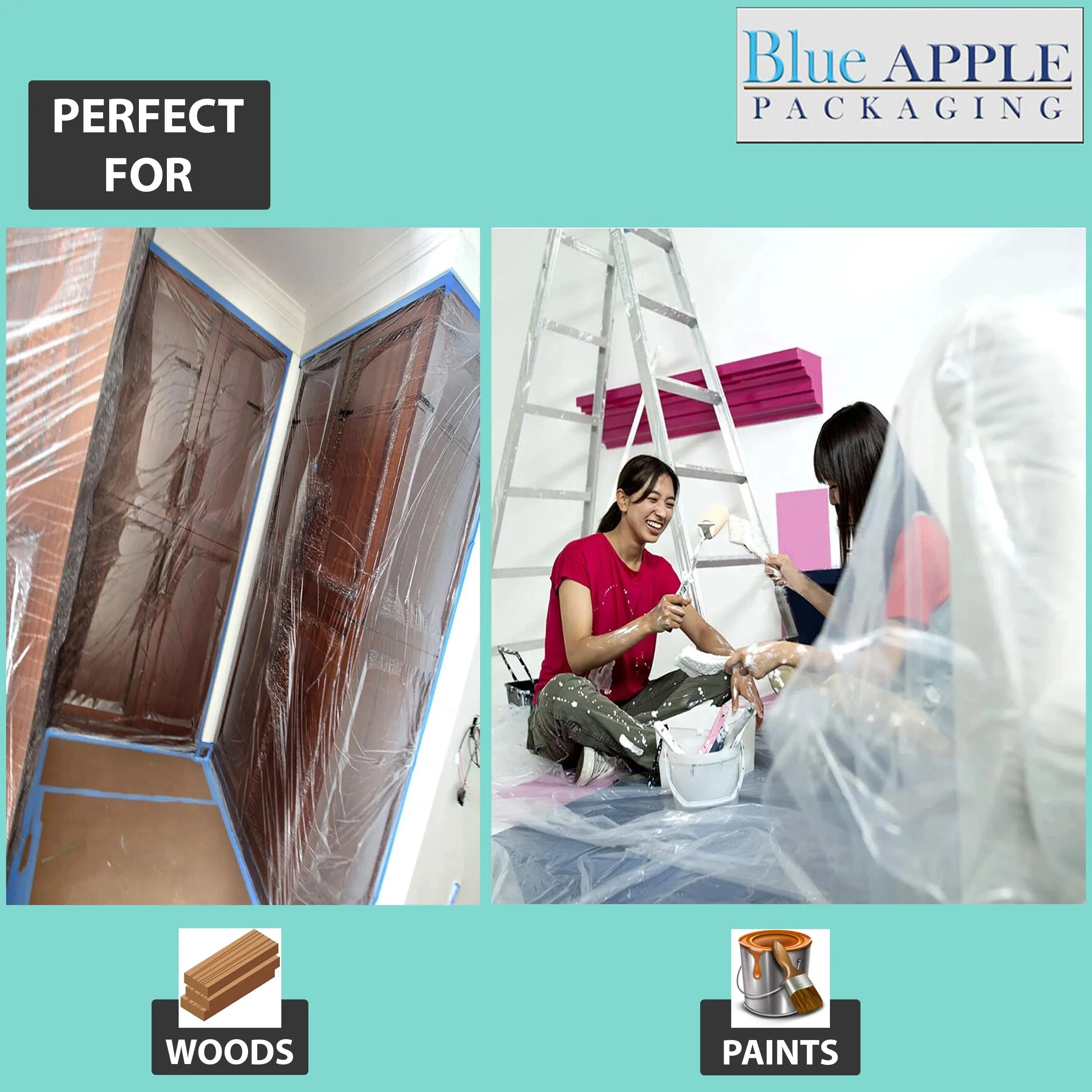 6ftX100ft Clear Poly Tarp 6 Mil Low Density LDPE 1 Roll